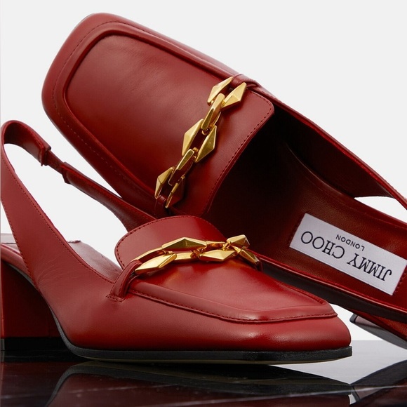 Jimmy Choo Shoes - New Jimmy Choo Diamond Tilda 45 patent leather slingback pumps $925 41